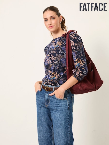 FatFace Leni Black Mountains Printed Top (W31878) | € 55