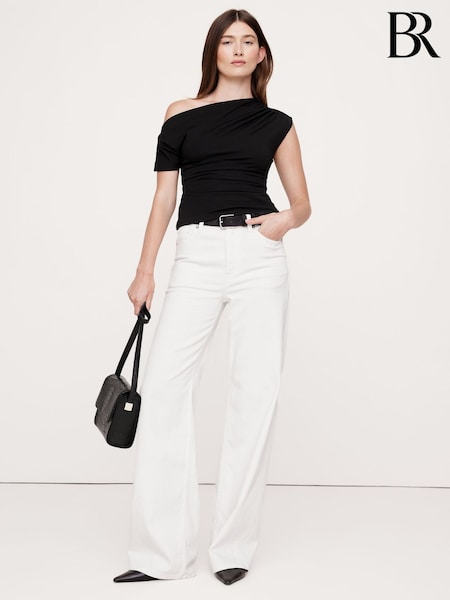 Banana Republic Black Knit Off-Shoulder Top (W31910) | €104