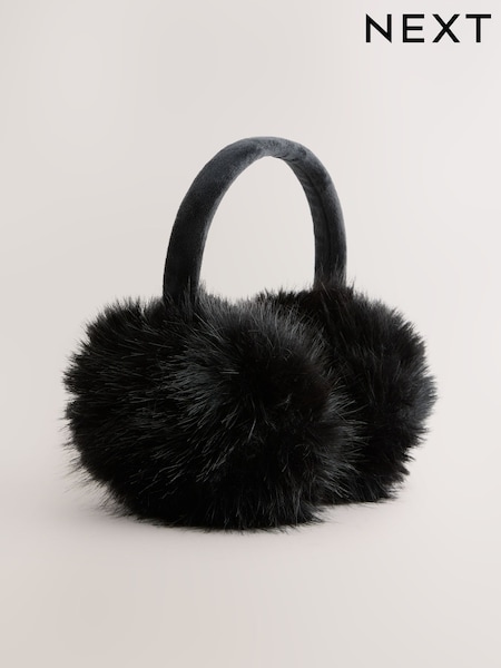 Black Faux Fur Ear Muff (W31931) | €16