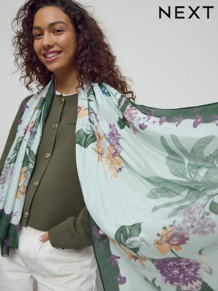 Green Print Kew Collection Lightweight Scarf (W31961) | €34.50