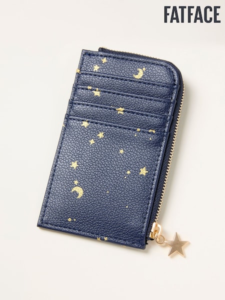 FatFace Navy Star and Moon Printed Card Holder (W31976) | AED84