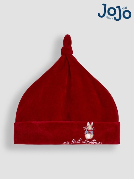 JoJo Maman Bébé Red Peter Rabbit My First Christmas Hat (W31989) | AED35