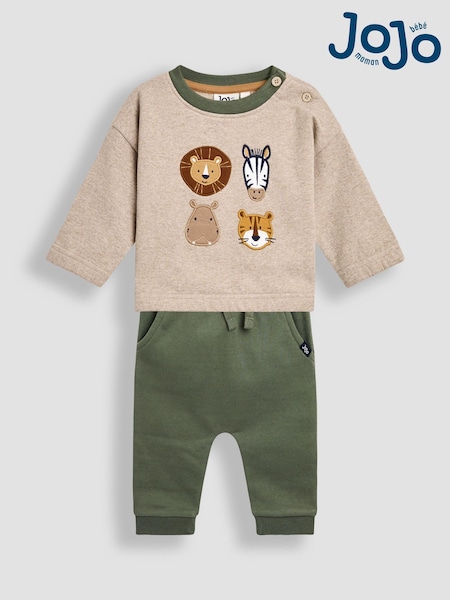 Зеленый - JoJo Maman Bébé 2-Piece Sweatshirt & Joggers Set (W31990) | €47 - €49