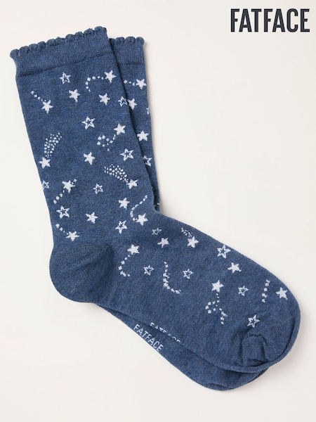FatFace Navy Star Socks (W32023) | €11