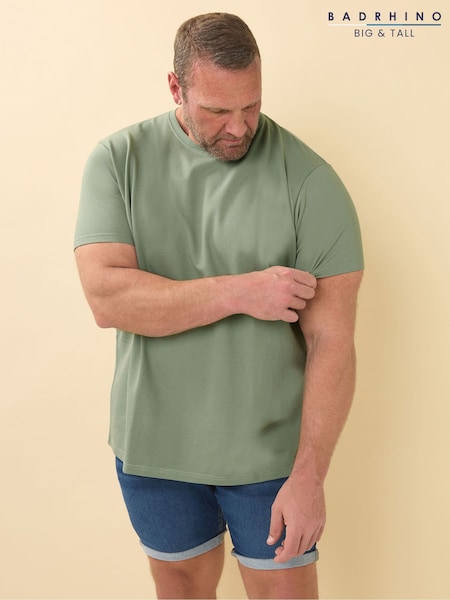 BadRhino Big & Tall Lesley Textured 100% Cotton T-Shirt (W32140) | ‏116 د.إ.‏