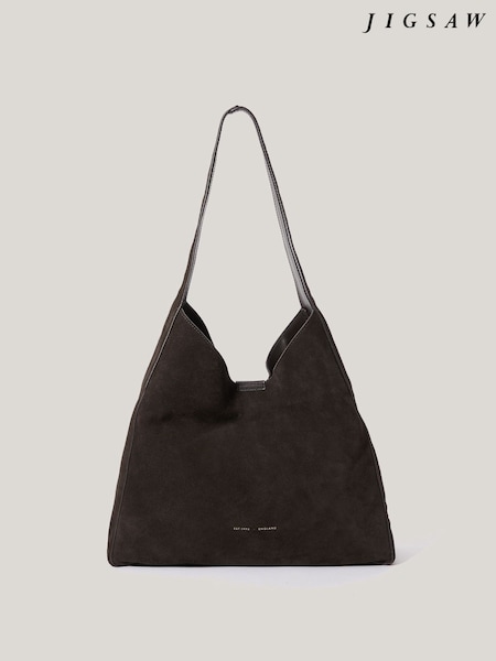Jigsaw Brown Heckfield Suede Tote (W32198) | €250