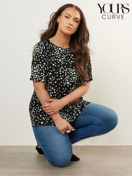 Yours Curve Black Shell Top (W32233) | €31