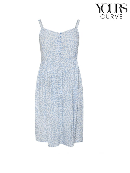 Niebieski - Yours Curve Strappy Sundress (W32245) | 195 zł