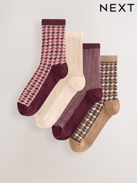 Heritage Check Ankle Socks 4 Pack (W32340) | €13