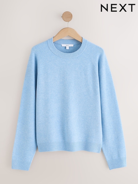 Light Blue Supersoft Crew Neck Long Sleeve Jumper (W32342) | €23