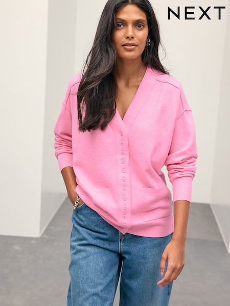 Rosa - Supersoft V-Neck Cardigan With Pockets (W32355) | R$ 295