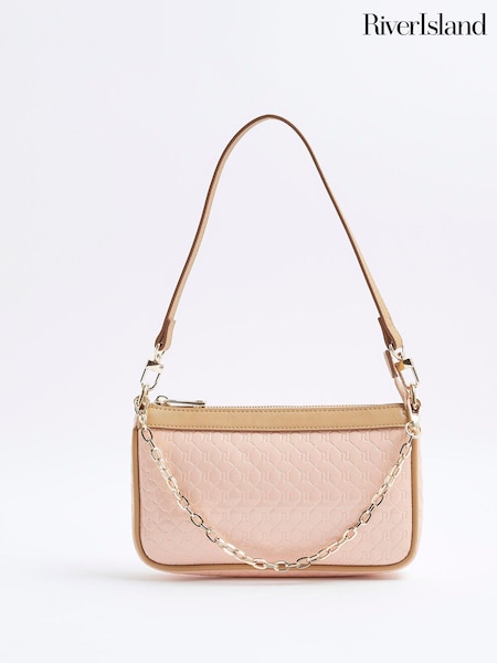 Розовый - River Island Monogram Shoulder Bag (W32380) | €29