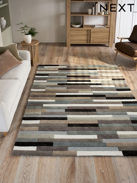 Greige Rio Broken Stripes Rug (W32411) | €126 - €351