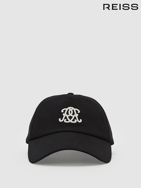 Reiss Black Luzon Embroidered Logo Cap (W32475) | €75