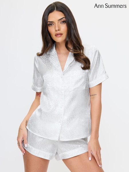 Ann Summers White Signature Satin Revere Pyjamas Set (W32572) | 2,163 UAH