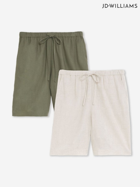 JD Williams Green Knee Length Shorts 2 Pack (W32703) | €51