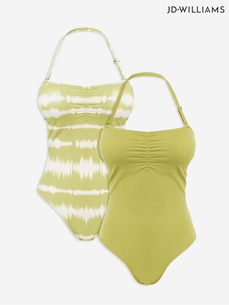 Verde - Pachet de costume de baie JD Williams Value 2 (W32733) | 238 LEI