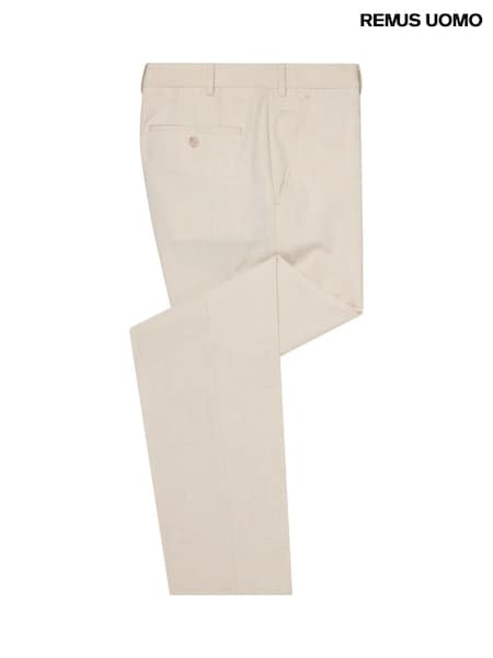 Бежевий - Remus Uomo Slim Leg Smart Trousers (W32814) | 4 806 грн