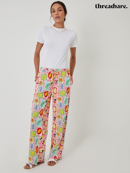 Threadbare Red Jersey Wide Leg Trousers (W32871) | €36