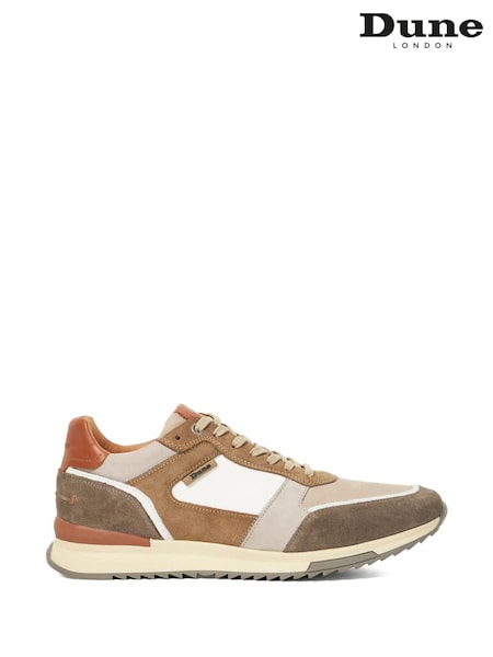 Dune London Cream Teffy Colourblock Runner Trainers (W32913) | €144
