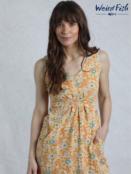 Weird Fish Yellow Indus Printed Jersey Tunic (W32955) | 2,283 UAH