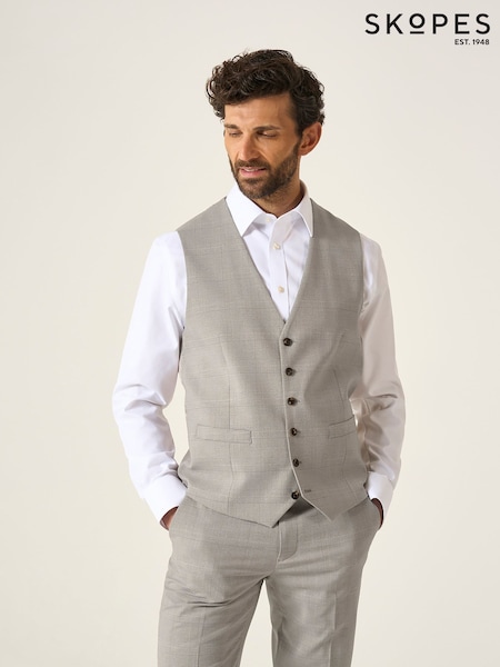 Skopes Natural Tailored Fit Check Charlie Suit Waistcoat (W33012) | € 86