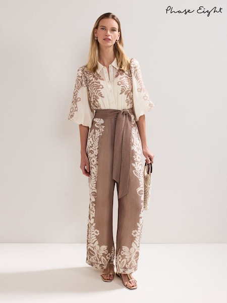 Phase Eight Natural Lilja Jumpsuit (W33067) | 787 QAR