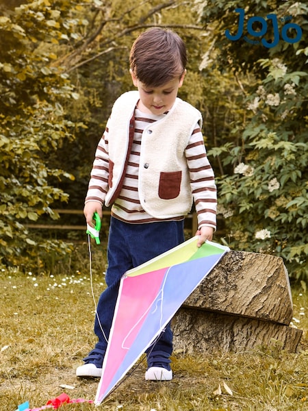 JoJo Maman Bébé Brown 3-Piece Reversible Gilet Set (W33141) | R$ 375 - R$ 395