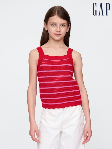 Gap Red Crochet Vest (4-13yrs) (W33147) | €18.50