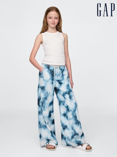 Gap UltraSoft Denim Tie-Dye Easy Baggy Trousers (W33158) | kr500