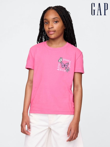 Rosa - Gap Relaxed Graphic Short Sleeve T-Shirt (4-13yrs) (W33159) | 14 €
