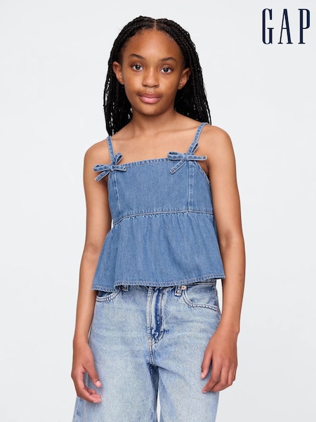 Gap Denim Bow-Strap Peplum Top (4-13yrs) (W33162) | 38 €