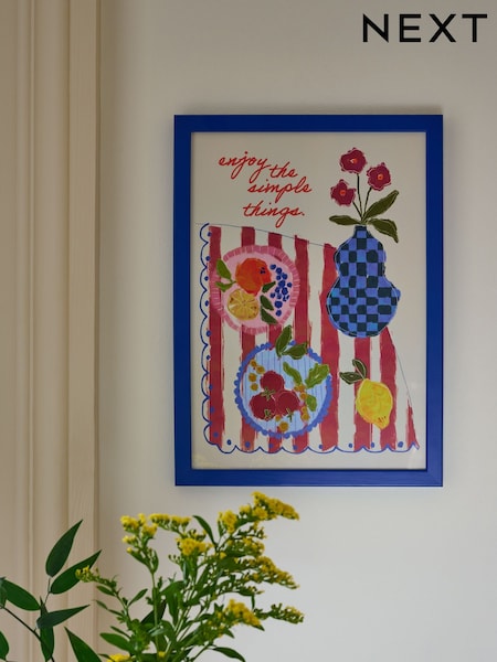 Red Enjoy The Simple Things Still Life Wall Art (W33312) | €23.50