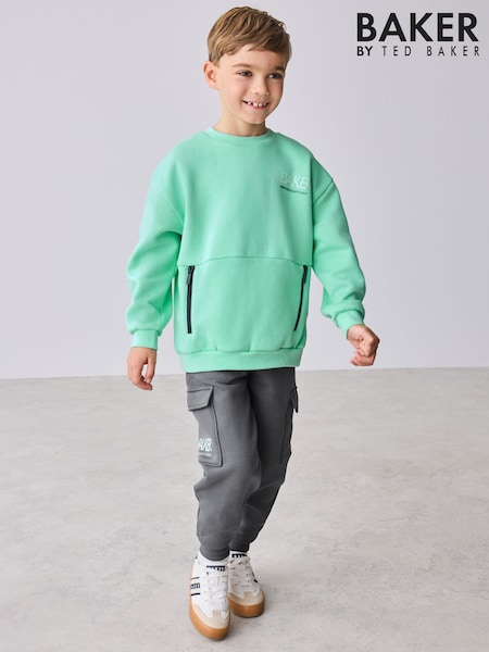 Baker by Ted Baker Sweatshirt and Cargo Joggers Set (W33490) | 205 QAR - 243 QAR