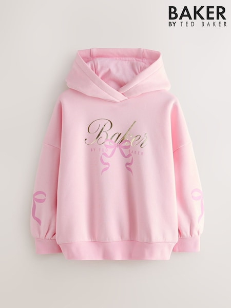 Svetlo roza - Baker by Ted Baker Oversized Back Print Hoodie (W33498) | € 37 - € 43
