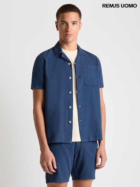 Remus Uomo Blue Tapered Fit Shirt (W33582) | ₪427
