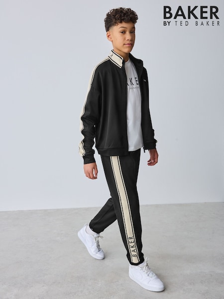 Baker by Ted Baker Black Zip Through Sweat Top & Jogger Sets (W33634) | €56 - €62