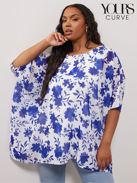Yours Curve Blue London Cape Top (W33660) | 2,163 UAH