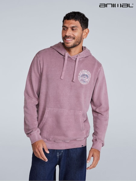 Animal Light Purple Mens River Hoodie (W33761) | AED285