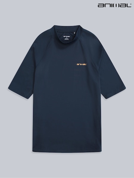 Animal Blue Mens Kai Quick Drying Rash Vest (W33772) | kr471