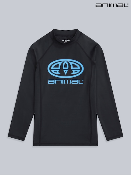 Animal Black Kids Sonny Quick Drying Rash Vest (W33790) | R$ 225