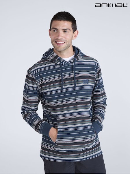 Azul - Animal Mens Loyal Beach 100% Cotton Hoodie (W33803) | R$ 485