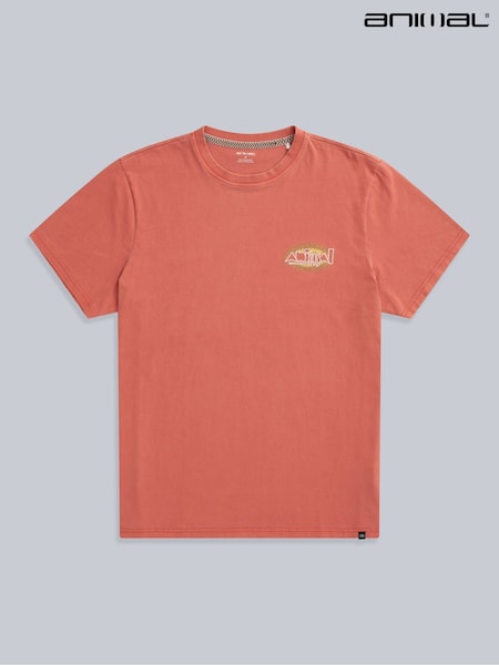 Animal Orange Mens Chase Relaxed 100% Cotton T-Shirt (W33809) | 158 QAR