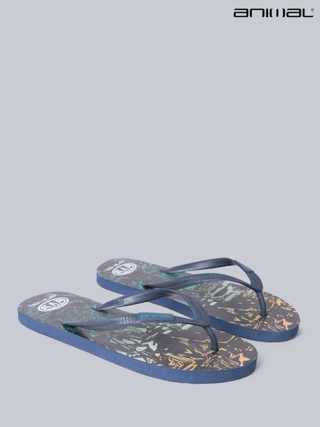 Animal Grey Mens Oceana Printed Flip Flop Sandals (W33817) | €33