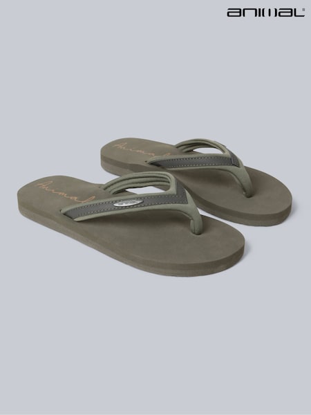 Verde - Animal Womens Swish Flip Flops (W33822) | 45 €