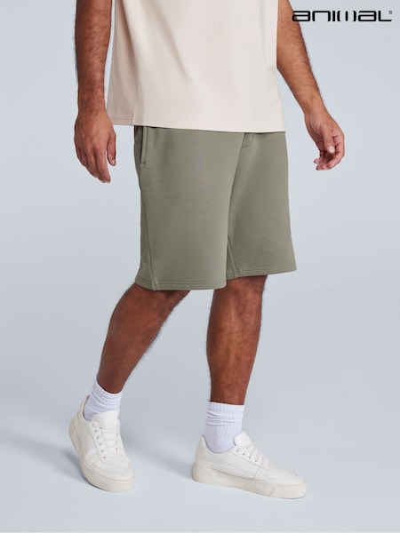 Animal Green Mens Driver 100% Cotton Joggers Shorts (W33831) | € 50