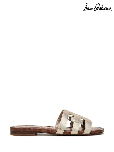 Sam Edelman Regular Fit Gold Bay Slides Sandals (W33895) | €172