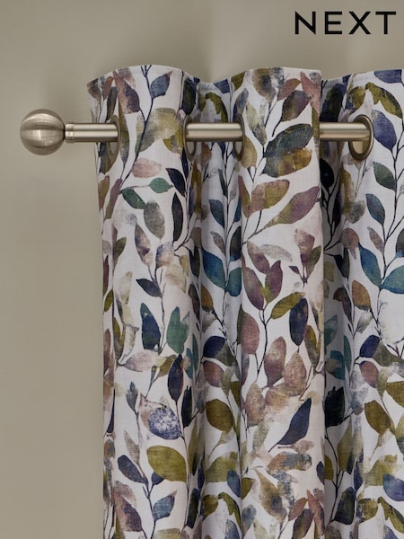 Multicoloured Leaves Print Blackout/Thermal Eyelet Curtains (W33986) | SGD 84 - SGD 185