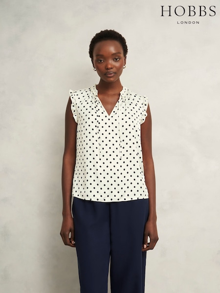 Hobbs White Adriel Blouse (W34072) | ₪397