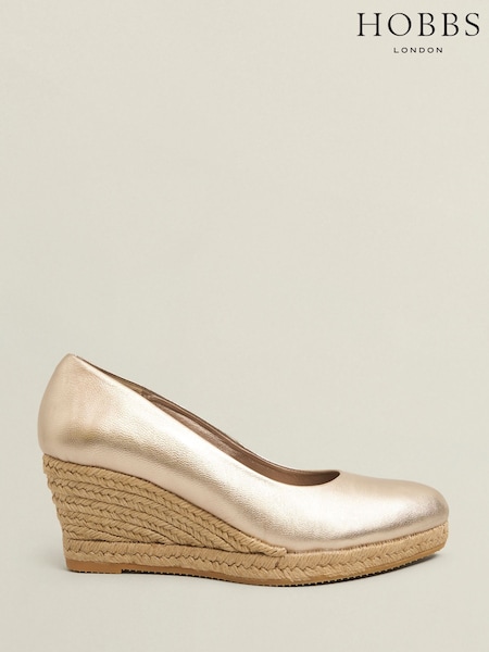 Hobbs Gold Anna Espadrille Sandals (W34082) | €140